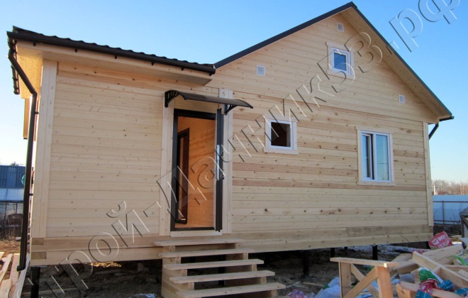 2 брусовой дом  од-12, 9×9, 81 м², московская область, чеховский район, деревня любучаны (3)